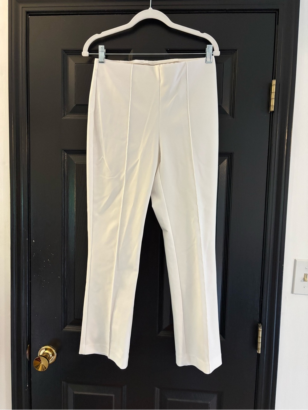 Rachel Zoe Cream Straight-Leg Ponte Pants